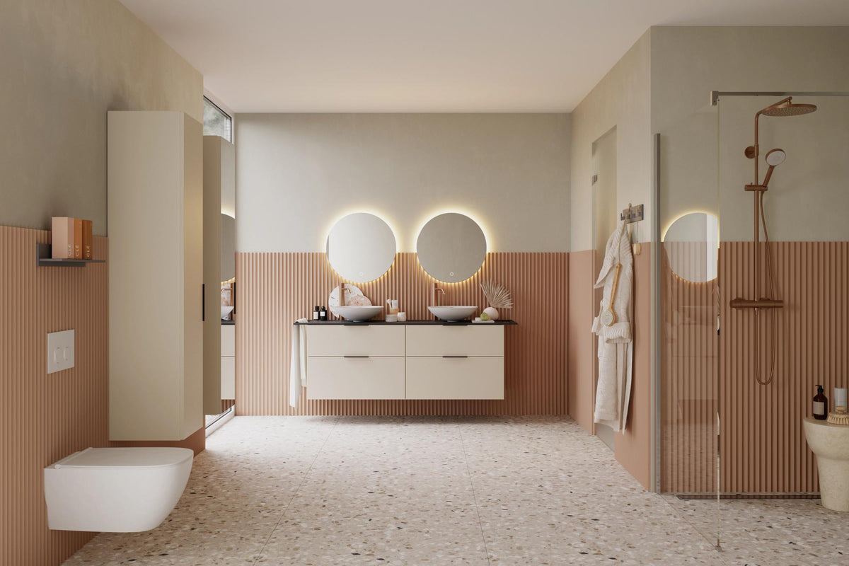 Sort matt: hele badet i samme finish