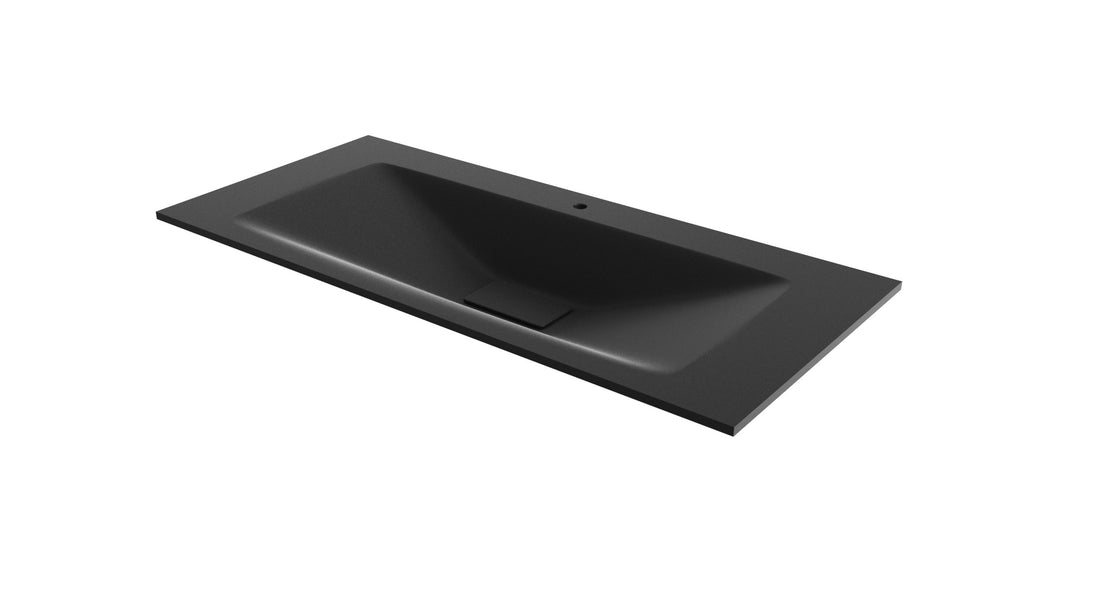 Linn Bad VALE svart matt glasservant 100