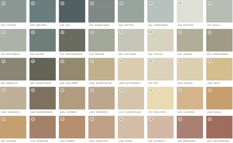 Farger og utførelser