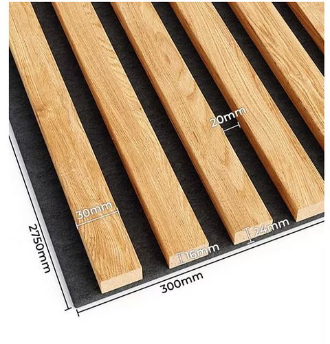 SPAR Spileplate 24x600x2750mm Akustikk Eik Look