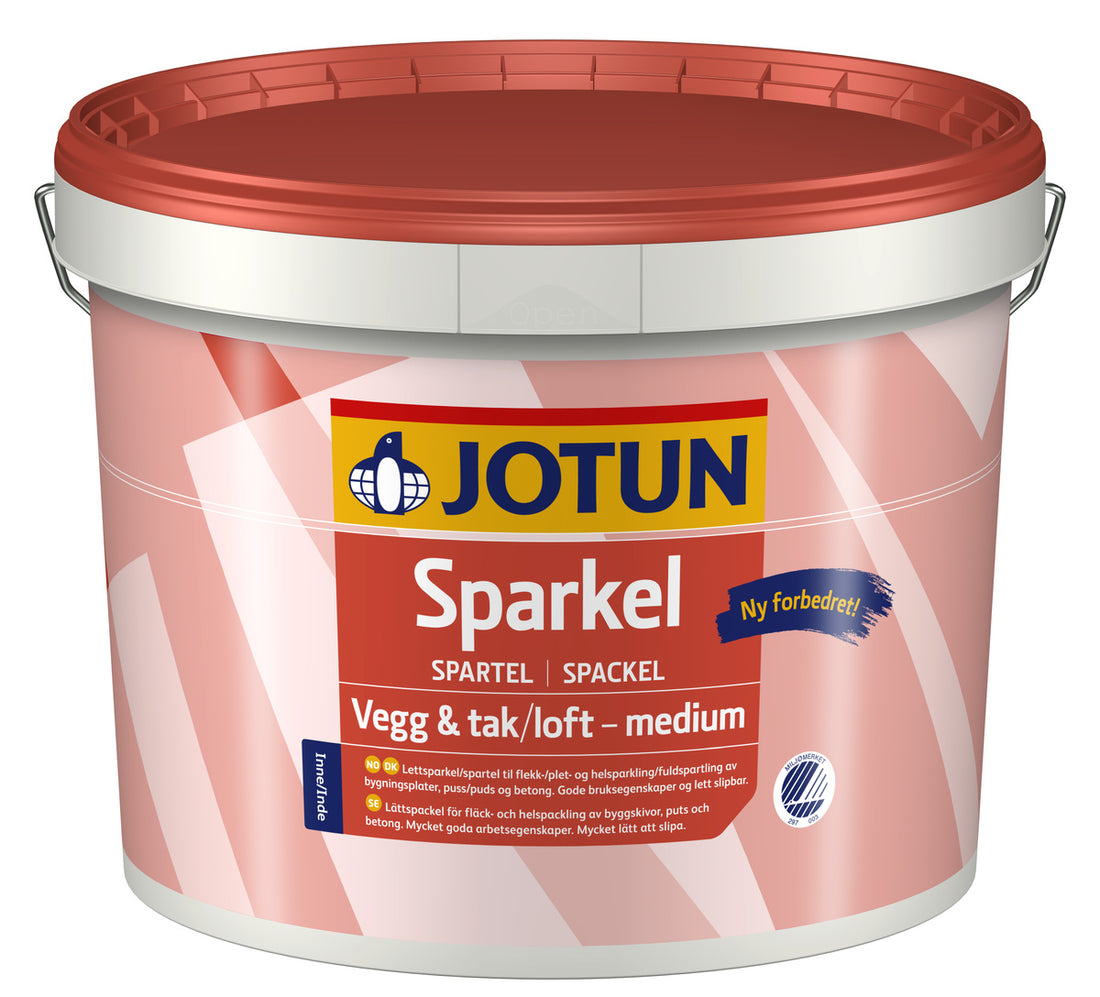 Sparkel vegg/tak medium rød 10l