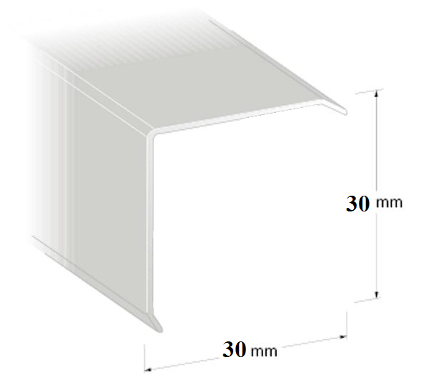 Hjørnelist SJ07 Børstet rustfri 300cm