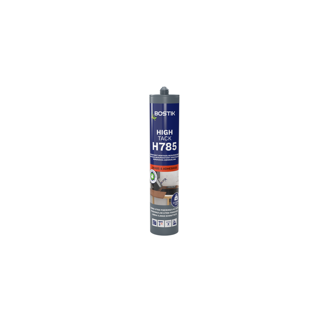 Monteringslim h785 high tac hvit 290ml