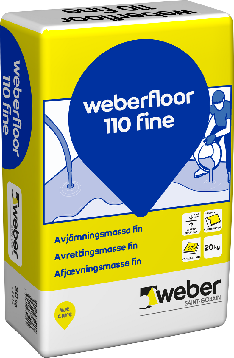 Avrettingsmasse weberfloor 110 fine 20kg