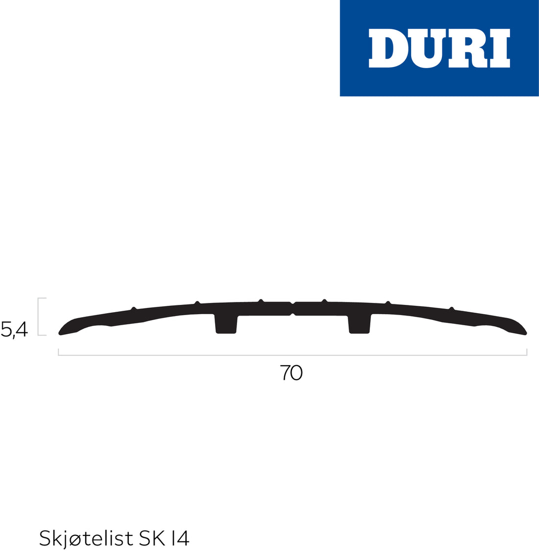 Skjøtelist SK14 gull 300cm