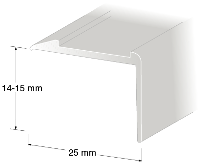 Terskellist NO 25 sølv 300cm