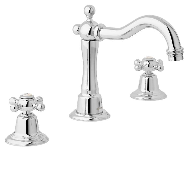 Tradition servantkran 3-hulls m/fast tut, krom, bilde 1 av 2