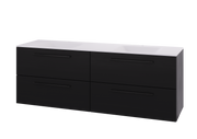 Linn Bad INGRID svart eik servantskap 160 med 4 skuffer dobbel