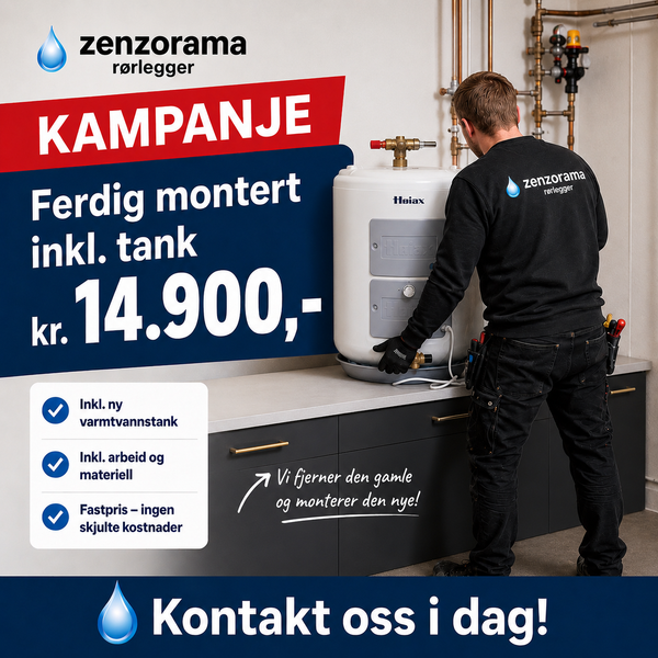 Ferdig montert - 120 L - Høiax rsbx eco ekspress benkebereder
