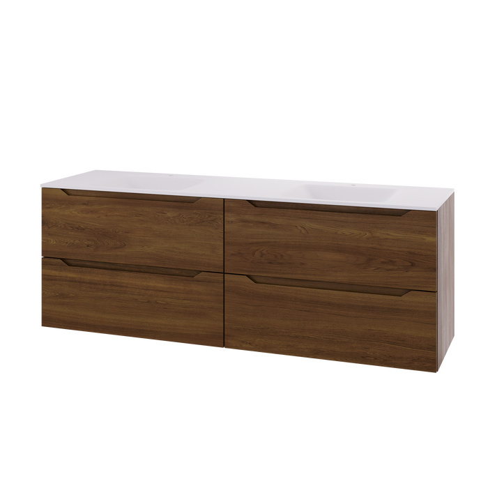 Linn Bad EMMA mørk eik us 160 dbl 4 skuff (2*80CM 2 skuff)