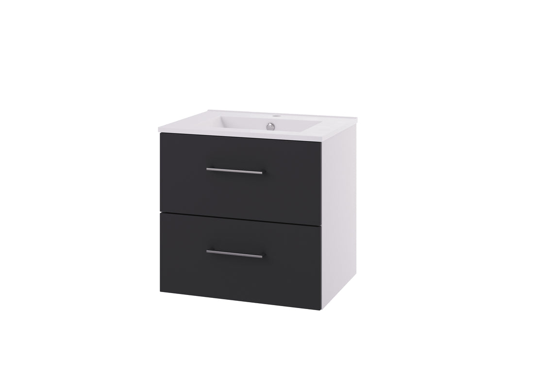 Linn Bad HILDE svart servantskap 60 med balder porselenservant