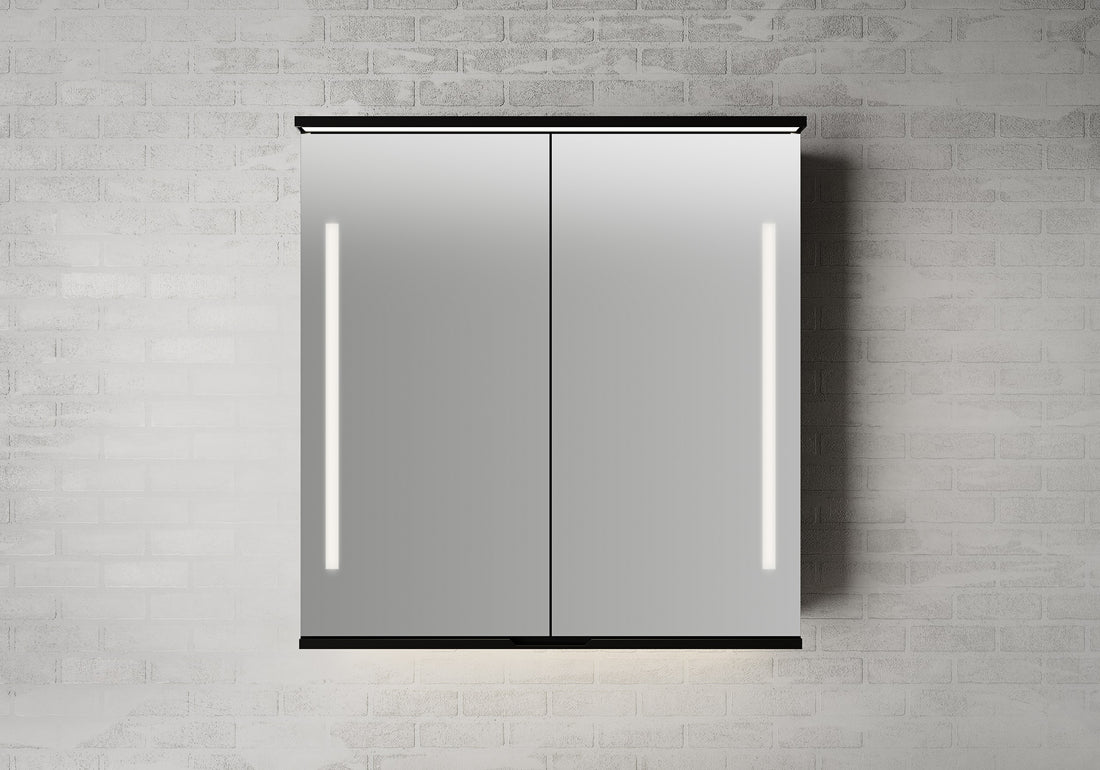 Linn Bad SOGN 80 cm svart matt speilskap