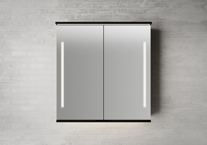Linn Bad SOGN 80 cm svart matt speilskap