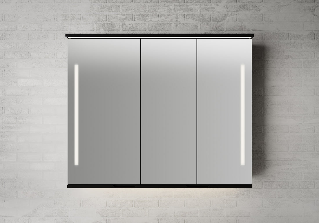 Linn Bad SOGN 100 cm svart matt speilskap