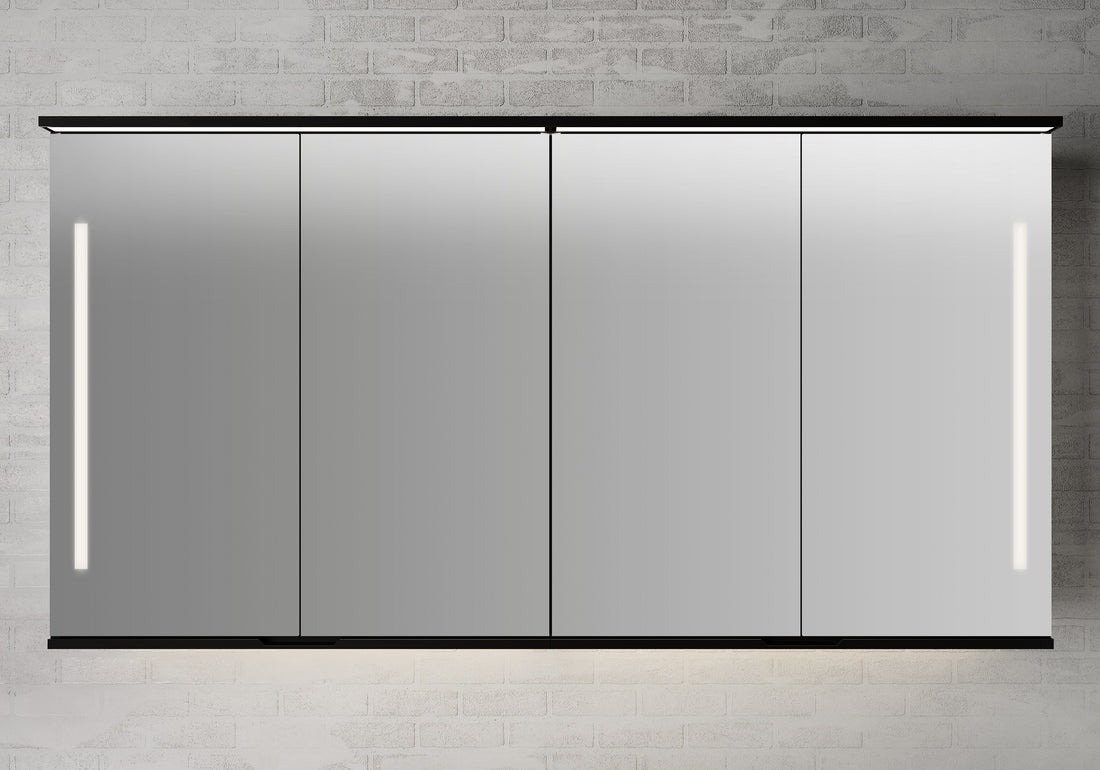 Linn Bad SOGN 160 cm svart matt speilskap