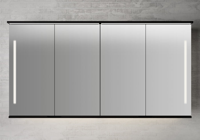 Linn Bad SOGN 160 cm svart matt speilskap