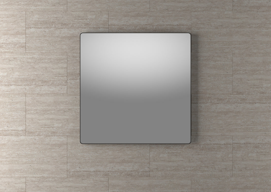 Linn Bad ØYRI 80 x 80 uten lys m/ svart matt ramme
