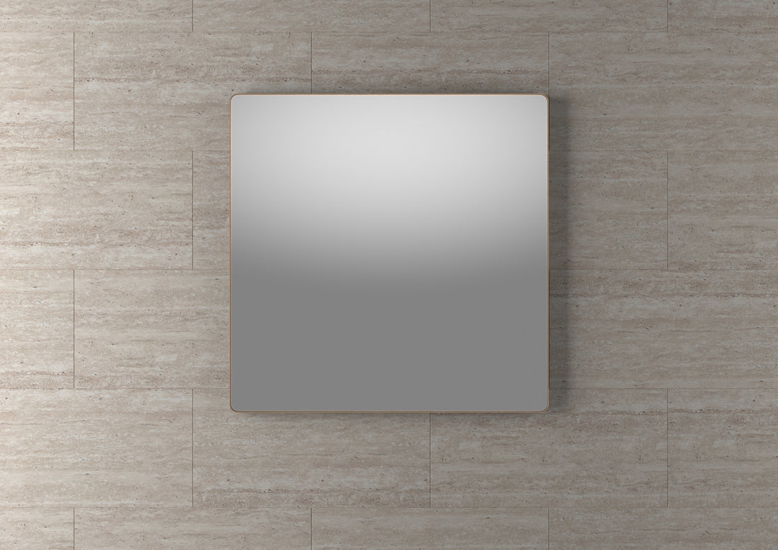Linn Bad ØYRI 80 x 80 cm uten lys m/ matt messing ramme