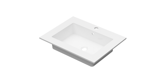 Linn Bad Corian plate 60 midtstilt med servant