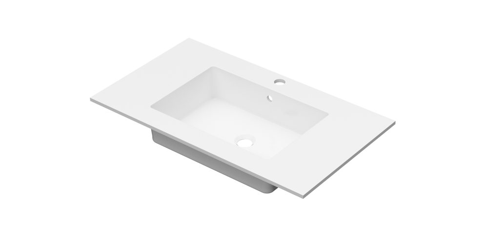 Linn Bad Corian plate 80 midtstilt med servant