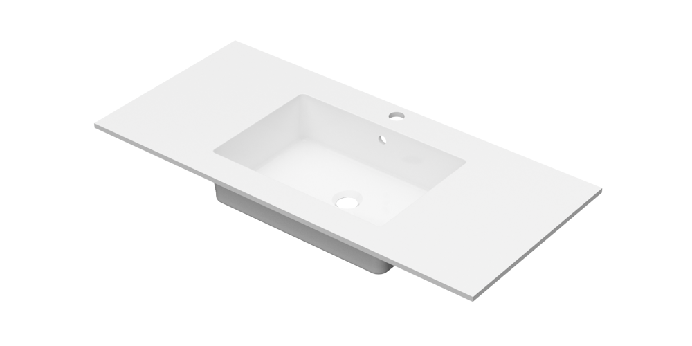 Linn Bad Corian plate 100 midtstilt med servant