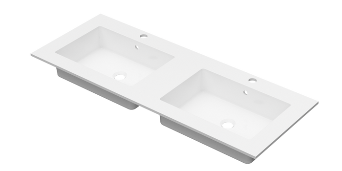 Linn Bad Corian plate 120 dobbel med 2 servantar (60) - (60)