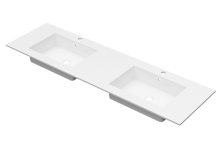 Linn Bad Corian 160 dobbel med 2 servantar (80) - (80)