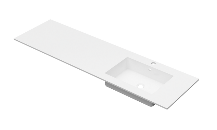 Linn Bad Corian plate 160 høgre med servant 80 - (80)