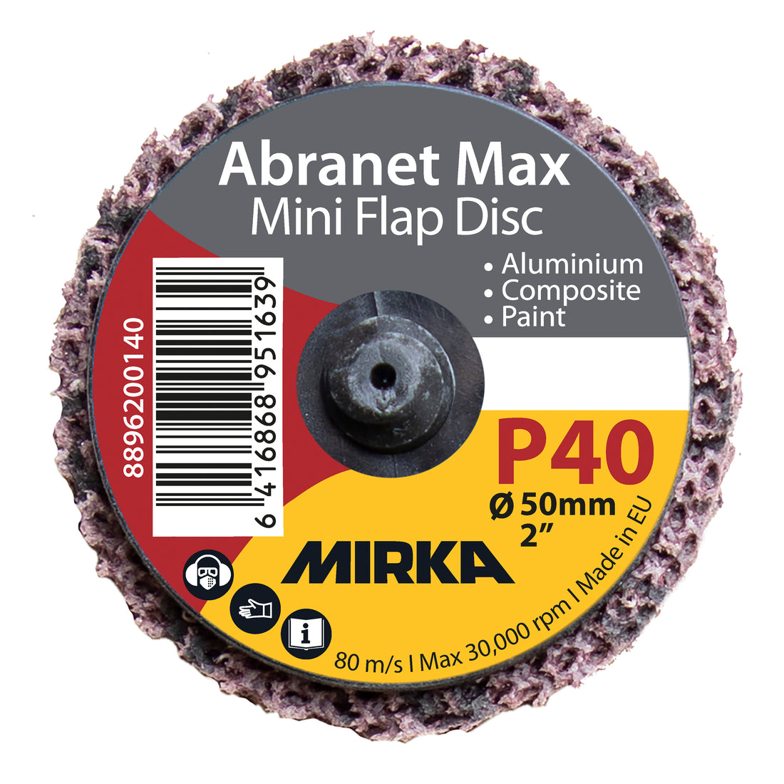 Abranet Max Mini Flap disc Quick Lock 50mm 40 30/P