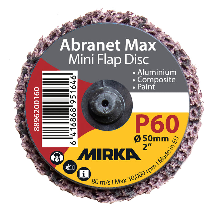 Abranet Max Mini Flap disc Quick Lock 50mm 60