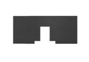 Linn Bad Skuffematte svart 80 øvre skuff grunn