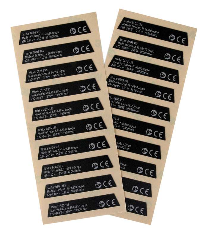 Type Label Kit for DEOS 343,353,383,663 220-240V