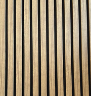 Feltona spilepalte Wave våtrom Light Brown 600*2700 mm 15 spiler m/ sort akustikk