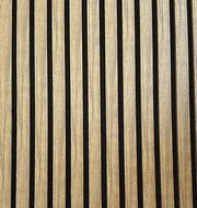 Feltona spilepalte Wave våtrom Light Brown 600*2700 mm 15 spiler m/ sort akustikk