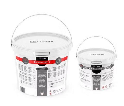 Feltona 2 komponent PU, Matt lakk 4,3 kg (A+B)