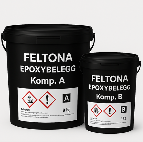 Feltona Epoxybelegg sett A+B 12 kg