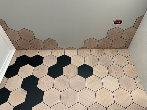 Feltona Dekorflis, Hexagon Eik, 10x165x 190mm