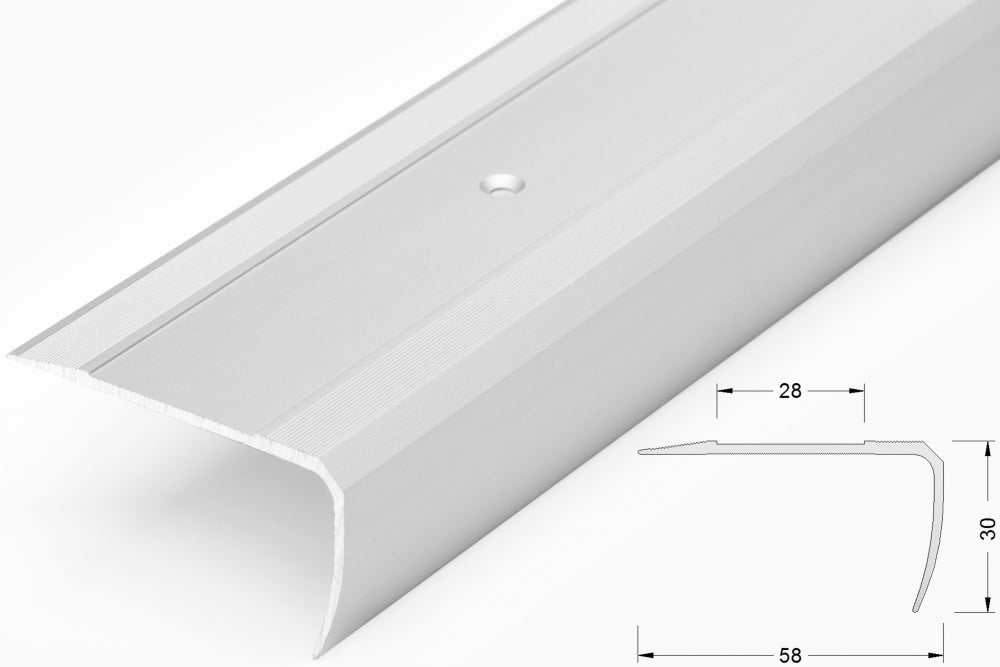 Trappenese Nh91 58X30Mm 300Cm Matt Aluminium