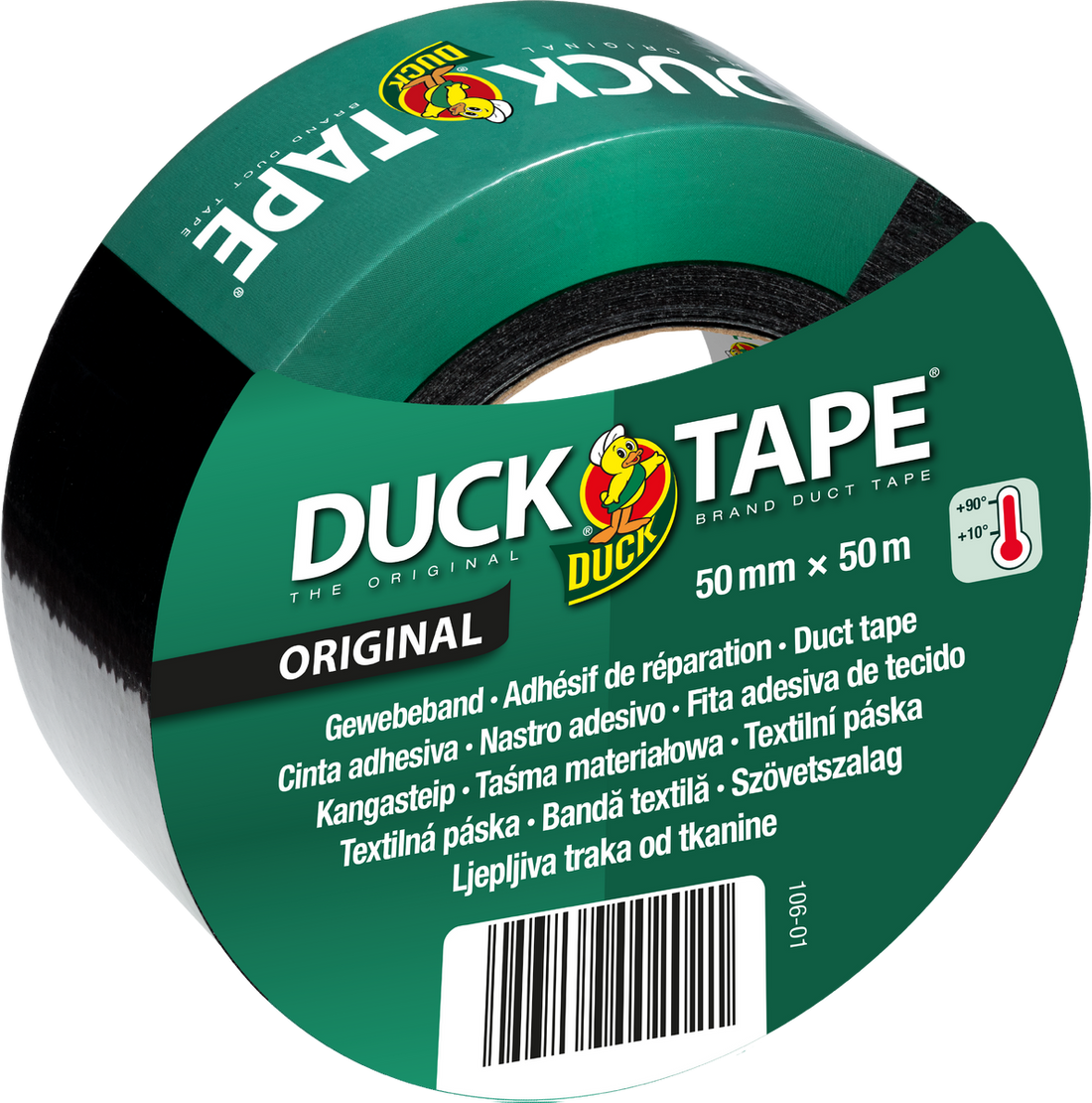 Lerretstape 50mmx50m original duck 106 sort