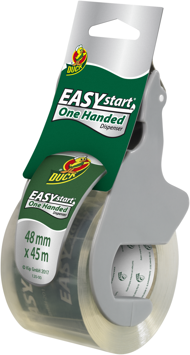 Pakketape 48mmx45m m/dispenser duck 120 easy start