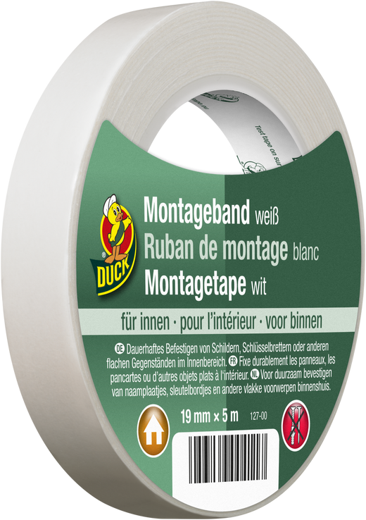 Monteringstape 19mmx5m innvendig 127 duck