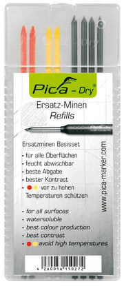 Dry reservestift mix (8 stift)