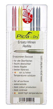 Dry reservestift mix (8 stift)