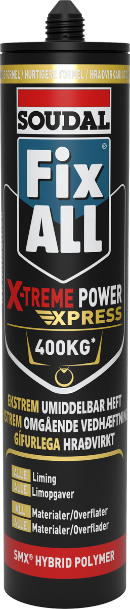 Fix all x-treme express hvit 280ml