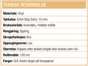 Entre stopp extra uten bunn 1,2m x lm 15mm grå