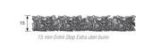 Entre stopp extra uten bunn 1,2m x lm 15mm grå