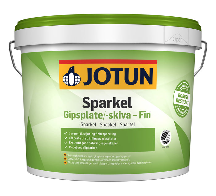 Sparkel gips SK fin grønn 10ltr