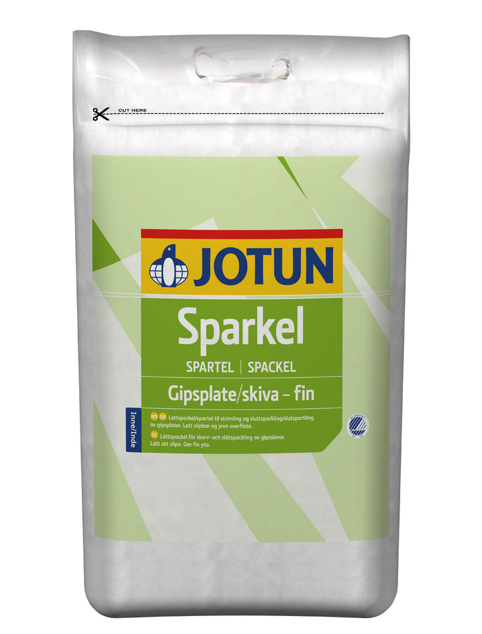 Sparkel gips sk fin grønn sekk 15l