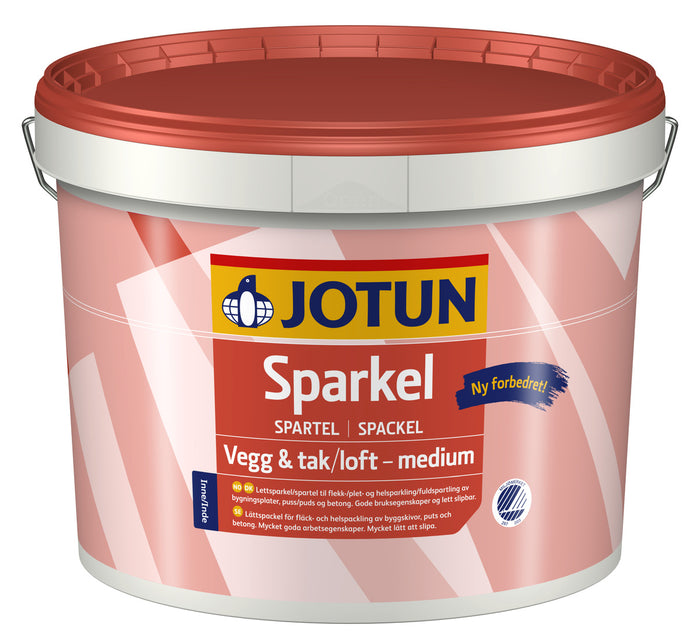 Sparkel vegg/tak medium rød 10l