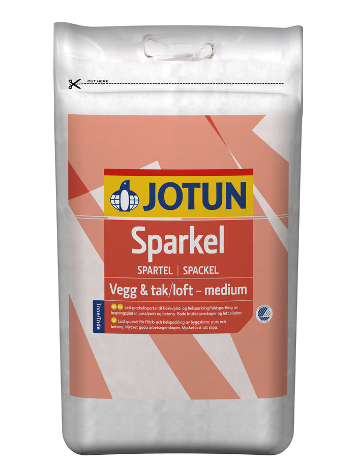Sparkel veg/tak med sekk rød 15l